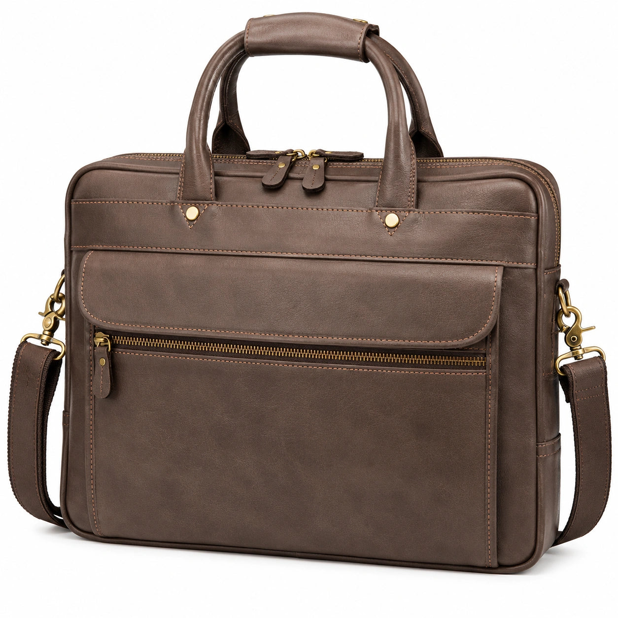 Laptoptasche Braun mit Abnehmbarem Schultergurt