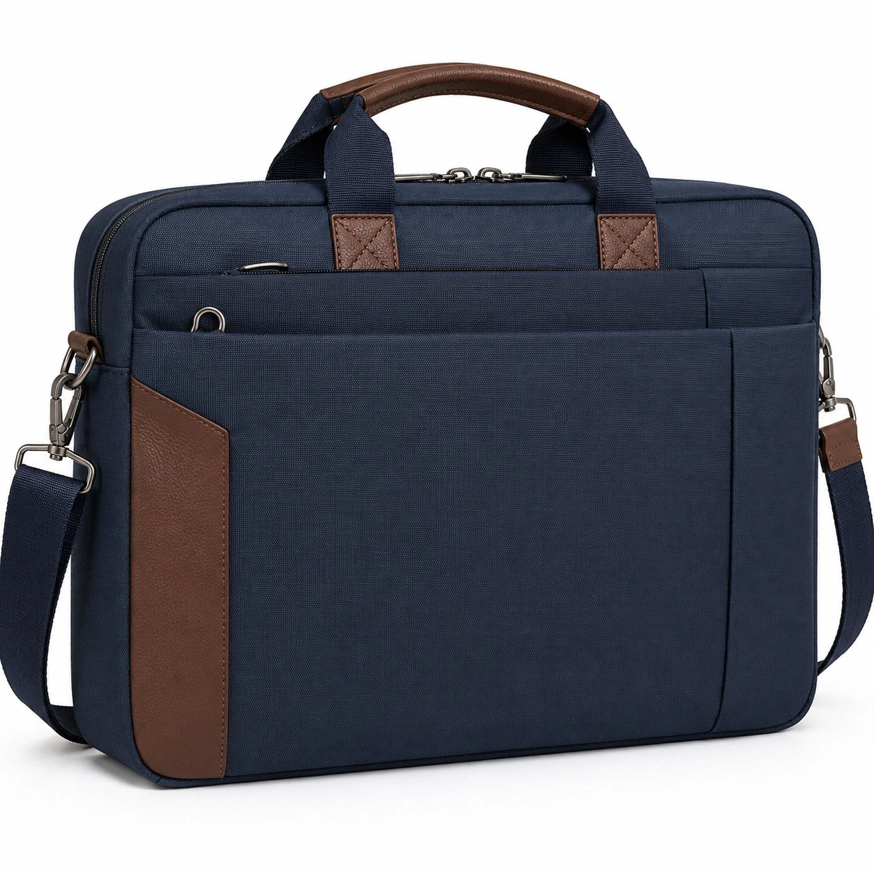 Elegante Laptoptasche für Herren und Damen in Blau und Braun 40cm x 30cm