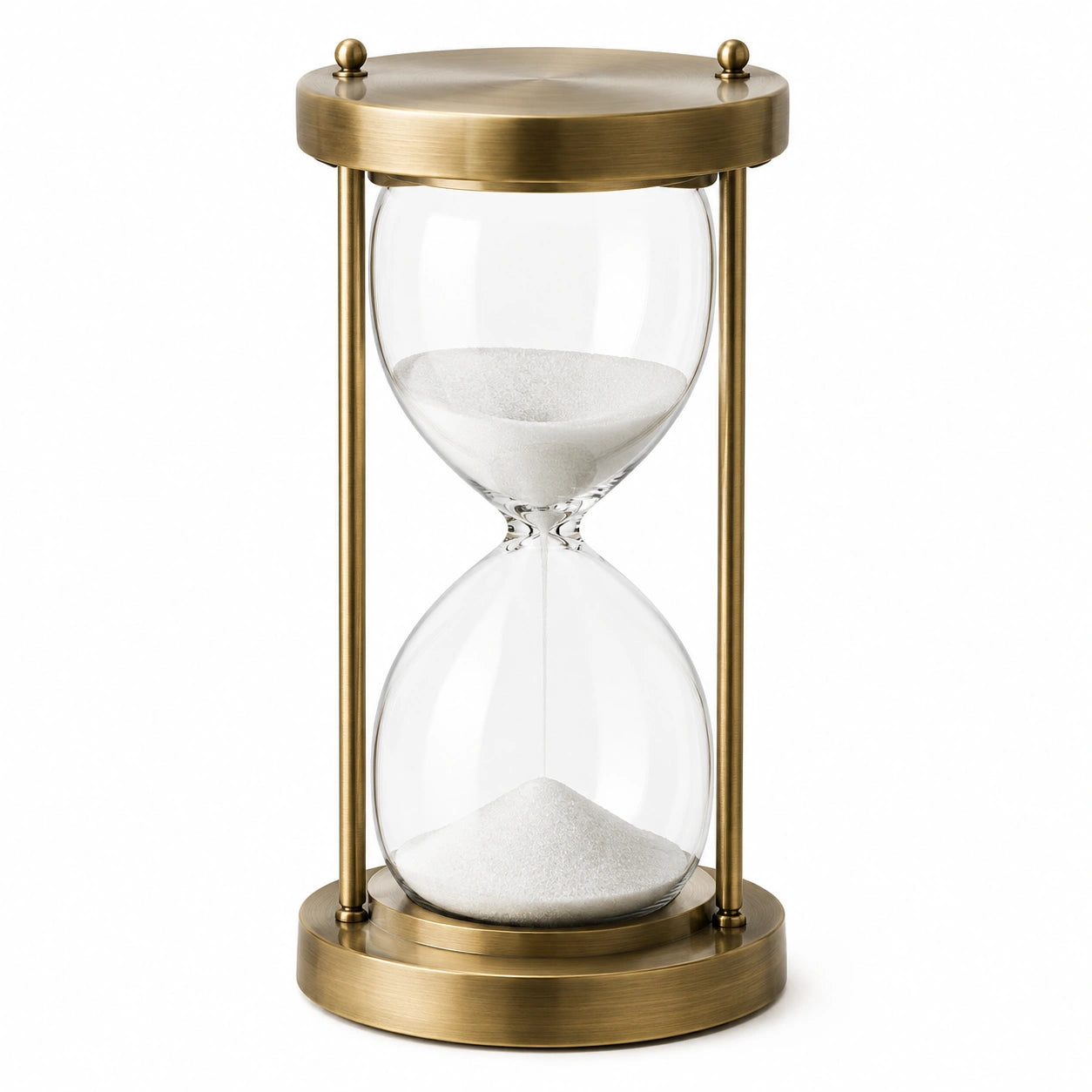 Elegante Sanduhr aus Glas und Metall, 30 Minuten, Antikgold