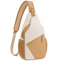 Moderne Dreieck-Umhängetasche Beige/Braun